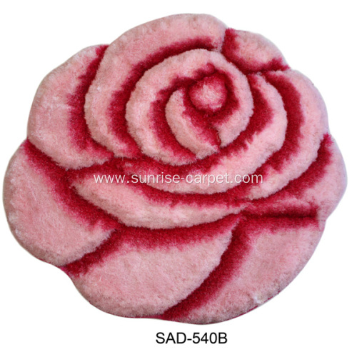 Polyester Rugs With Flower 3D Design